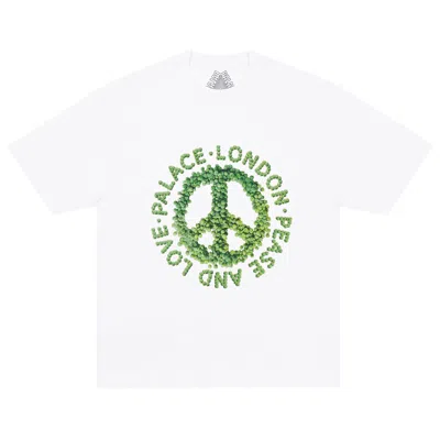 Pre-owned Palace Pease And Love T-shirt 'white' | Men's Size L