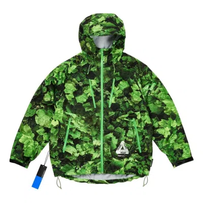 Palace Pertex 3l Armor Jacket 'leaf Print' In Green