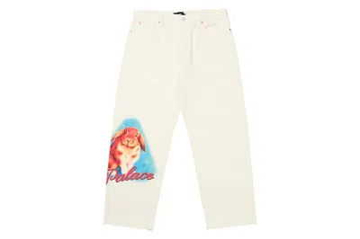 Pre-owned Palace Phumper P90 Baggy Jean White