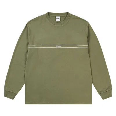 Pre-owned Palace Pigment Font Long-sleeve 'the Deep Green' | Men's Size Xl