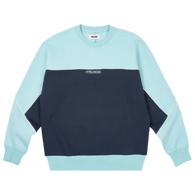 Pre-owned Palace Piped Crew 'crystalised Blue' | Men's Size S