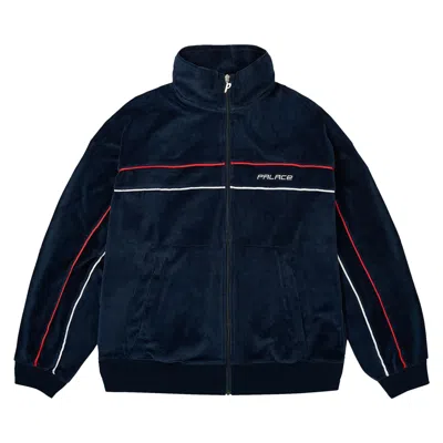 Pre-owned Palace Piped Velour Funnel 'navy' | Blue | Men's Size L