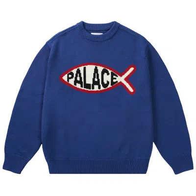 Pre-owned Palace Plaice Knit 'blue' | Men's Size M