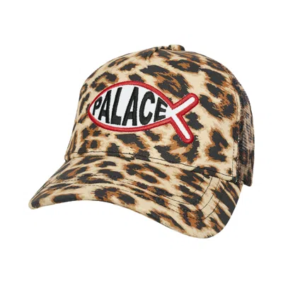 Pre-owned Palace Plaice Trucker 'leopard' | Yellow | Men's Size Onesize