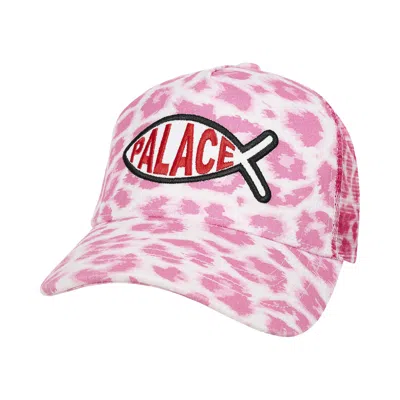 Pre-owned Palace Plaice Trucker 'pink Leopard' | Men's Size Onesize