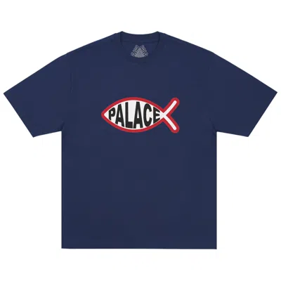 Pre-owned Palace Plaice T-shirt 'navy' | Blue | Men's Size Xl
