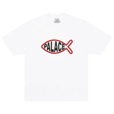 Pre-owned Palace Plaice T-shirt 'white' | Men's Size L