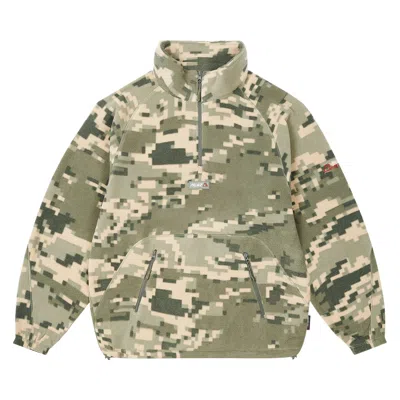 Pre-owned Palace Polartec 1/2 Zip Jacket 'tiger Digi Camo' | Orange | Men's Size M