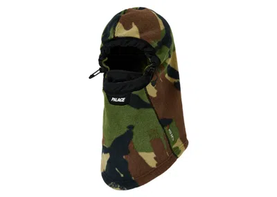 Pre-owned Palace Polartec Balaclava In Woodland Dpm In Green