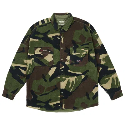 Pre-owned Palace Polartec Drop Shoulder Shirt 'woodland Dpm' | Multi-color | Men's Size L