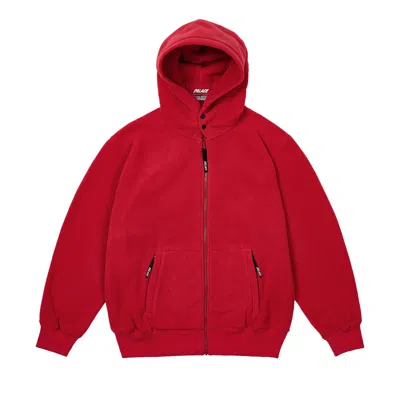 Pre-owned Palace Polartec Lazer Zip Hood 'tomato Red' | Men's Size Xl