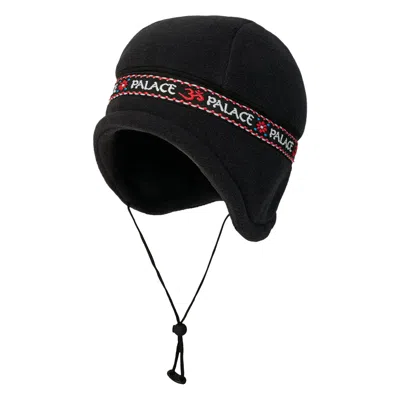 Pre-owned Palace Polartec Om Earflap Beanie 'black' | Men's Size S/m
