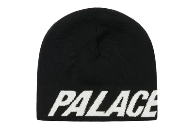Pre-owned Palace Polartec Reverso Nein Cuff Beanie Black