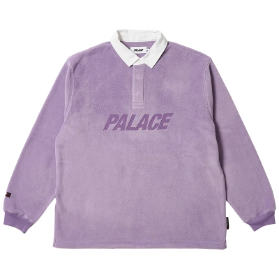 Pre-owned Palace Polartec Rugby 'lilac' In Purple
