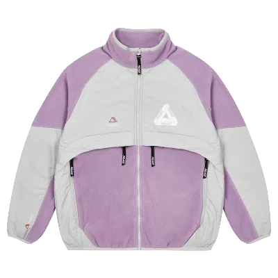 Pre-owned Palace Polartec Shell Jacket 'pink/grey' In Multi-color
