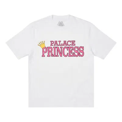 Palace Princess Alphabet Pattern Short Sleeve Unisex White