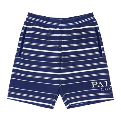 Pre-owned Palace Printed Stripe Shorts 'navy' | Blue | Men's Size Xl