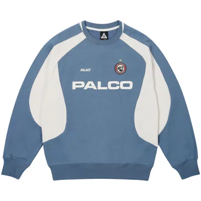 Pre-owned Palace Pro Team Palco Crew 'smoke' | Blue | Men's Size L