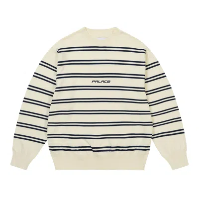 Pre-owned Palace P-stripe Knit 'beige' | Tan | Men's Size L