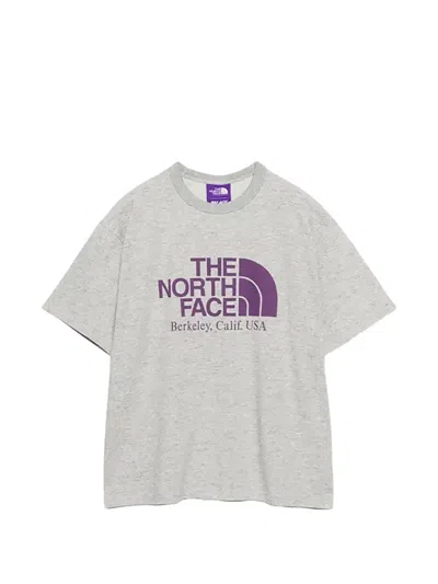 Palace Purple Label Graphic-detail Cotton T-shirt In Gray