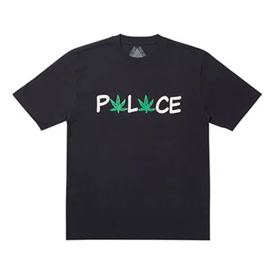 Palace Pwlwce T-shirt Black Asaba Slogan Short-sleeve Unisex Black In Blue