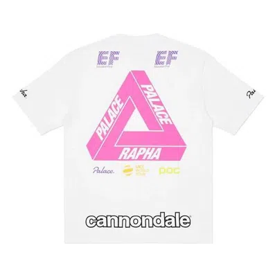Palace Rapha Crossover Off Bike Alphabet Logo Round Neck Short Sleeve Unisex White