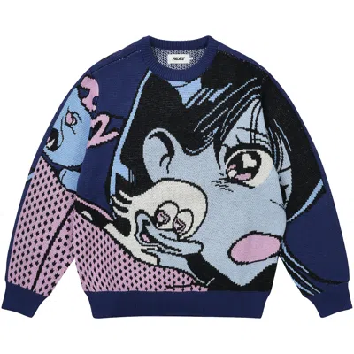 Pre-owned Palace Rear View Knit 'blue' | Men's Size M