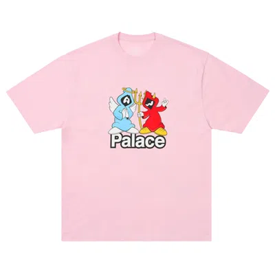 Pre-owned Palace Right And Wrong T-shirt 'lush Flush' | Pink | Men's Size L