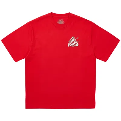 Pre-owned Palace Ripped Tri T-shirt 'truest Red' | Men's Size Xl