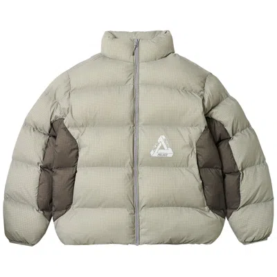 Pre-owned Palace Ripstop Puffa 'concrete Grey' | Men's Size Xl In Gray