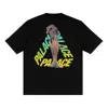 Palace Rolls P3 Back Logo Gradient Large Triangle Printing Short Sleeve Unisex Black In Black