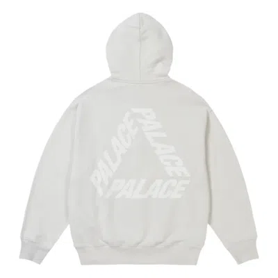 Palace Rubbed P3 Hoodie 'concrete Grey' In White