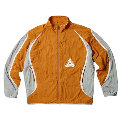 Pre-owned Palace Run It Jacket 'jaffa/grey' In Orange