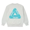 Palace S23 Fleece Tri-ferg Crew Sweater 'grey' In White