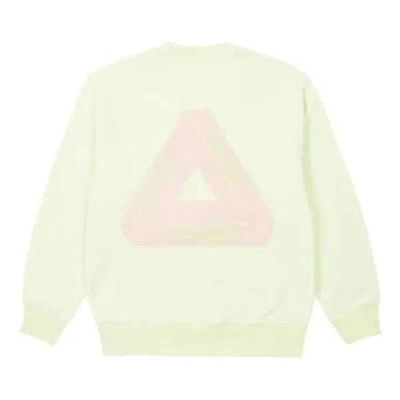 Palace S23 Fleece Tri-ferg Crew Sweater 'yellow' In Green