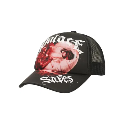 Pre-owned Palace Saves Trucker 'black' | Men's Size Onesize
