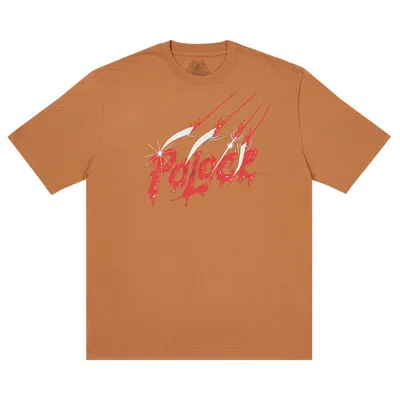 Pre-owned Palace Scratchy T-shirt 'melted Sugar' In Orange