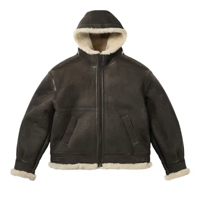 Pre-owned Palace Sheepskin Flying Jacket 'brown' | Men's Size S