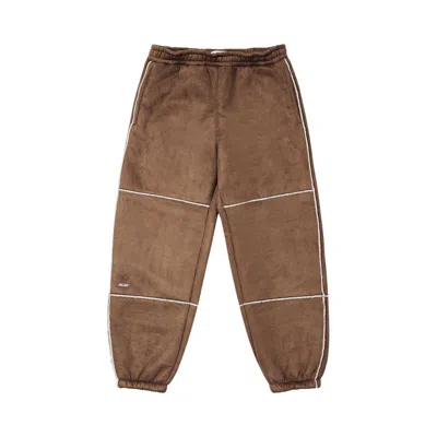 Pre-owned Palace Sherpa Faux Suede Jogger 'caked Brown' | Men's Size L