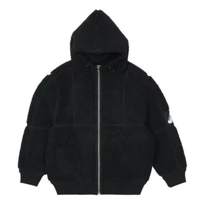 Palace Sherpa Hooded Jacket 'black' In Multi