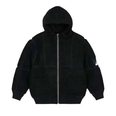Pre-owned Palace Sherpa Hooded Jacket 'black'