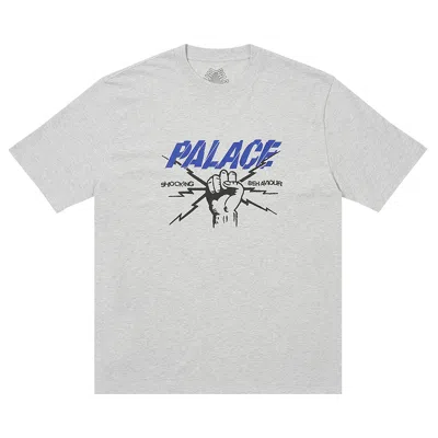 Pre-owned Palace Shocking Behaviour T-shirt 'grey Marl'