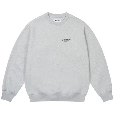 Pre-owned Palace Shop Locator Crew 'grey Marl' | Men's Size M In Gray