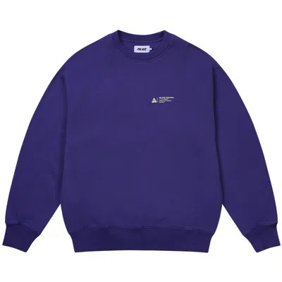 Pre-owned Palace Shop Locator Crew 'sour Grape' | Purple | Men's Size Xxl
