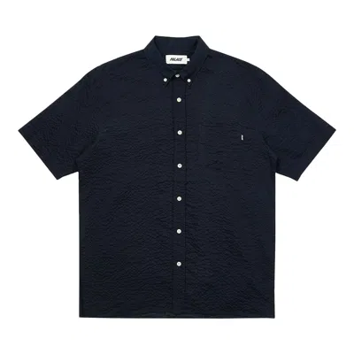 Pre-owned Palace Short-sleeve Sucker Shirt 'navy' | Blue | Men's Size L