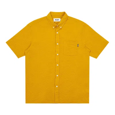 Pre-owned Palace Short-sleeve Sucker Shirt 'yellow' | Men's Size L