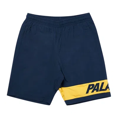 Pre-owned Palace Side Short 'navy/yellow' In Blue