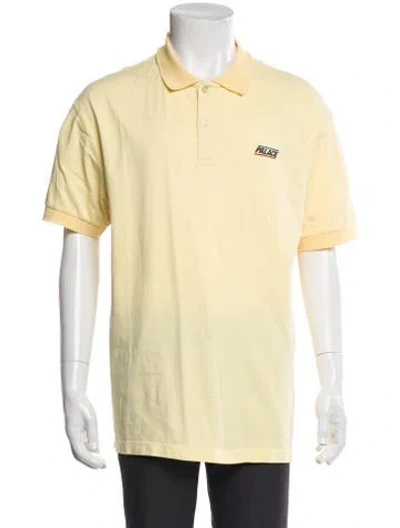Pre-owned Palace Skateboards Collar Short Sleeve Polo Shirt In Yellow