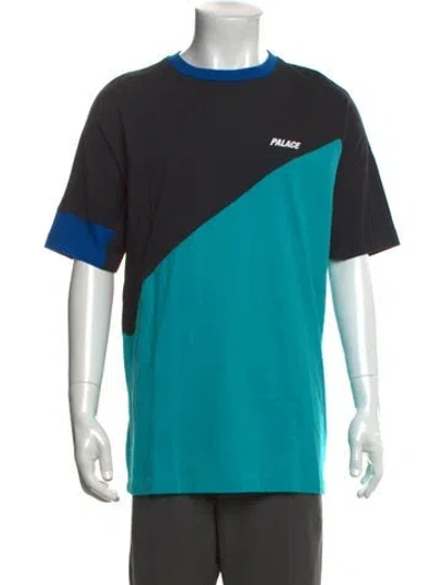 Pre-owned Palace Skateboards Colorblock Pattern Crew Neck T-shirt W/ Tags In Blue