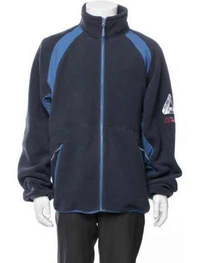 Pre-owned Palace Skateboards Colorblock Pattern Jacket In Blue